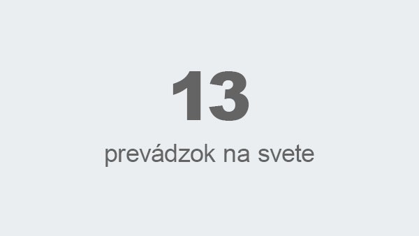13 prevádzok na svete